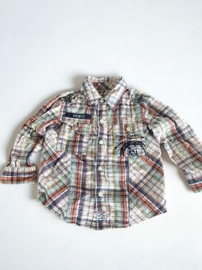 Toddler Plaid Button Up Shirt 24 Months Cotton Long Sleeve